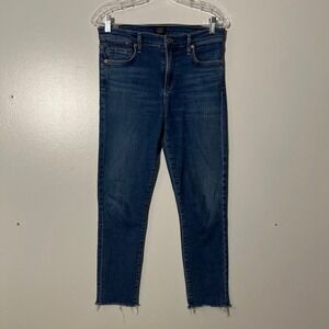 Citizens of Humanity Rocket Crop High Rise Skinny Jeans Blue Size 28 1487H-989
